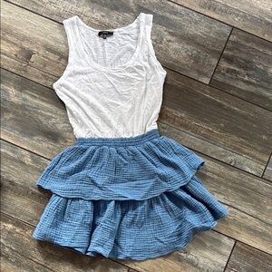 DREW White Textured Top